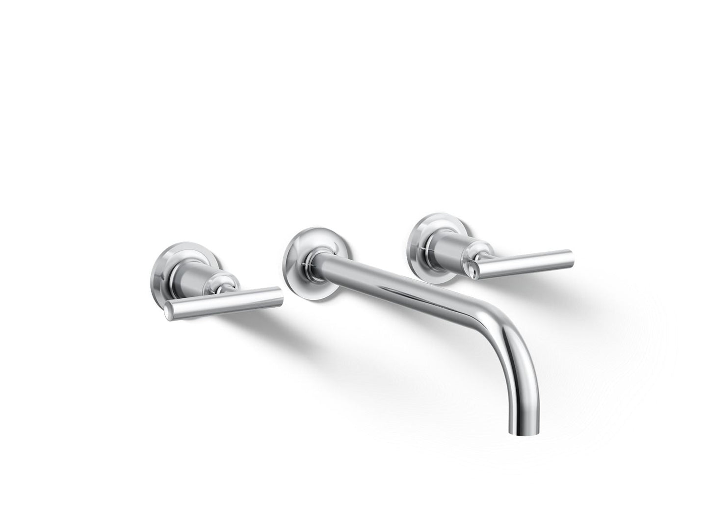 KOHLER Purist Wall-mount bathroom sink faucet trim with Lever handles, 1.2 gpm