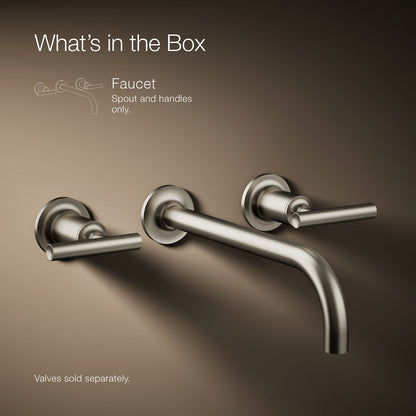 KOHLER Purist Wall-mount bathroom sink faucet trim with Lever handles, 1.2 gpm