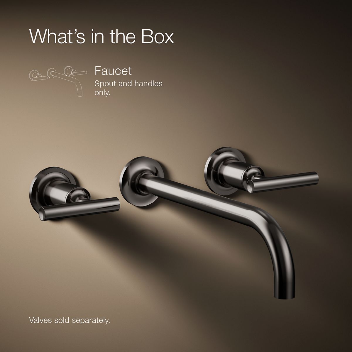 KOHLER Purist Wall-mount bathroom sink faucet trim with Lever handles, 1.2 gpm