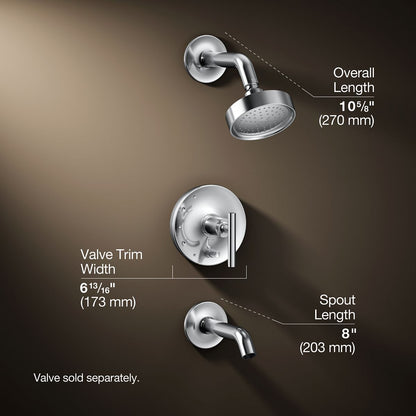 3/4 view of product with dimensions
