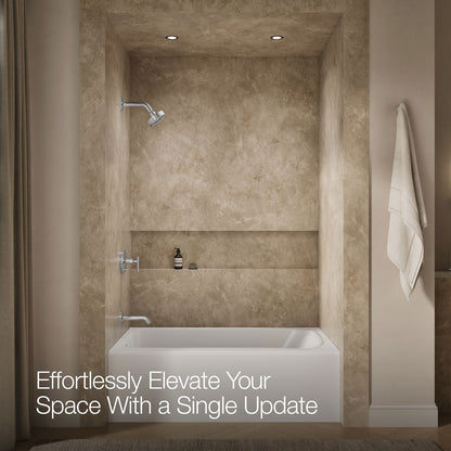 Up to 2 walls & multiple product categories visible, 1-point perspective