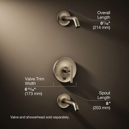 3/4 view of product with dimensions