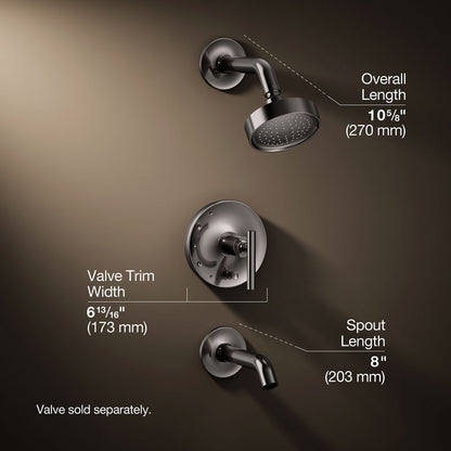 3/4 view of product with dimensions