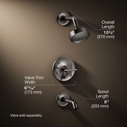 3/4 view of product with dimensions
