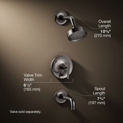 3/4 view of product with dimensions