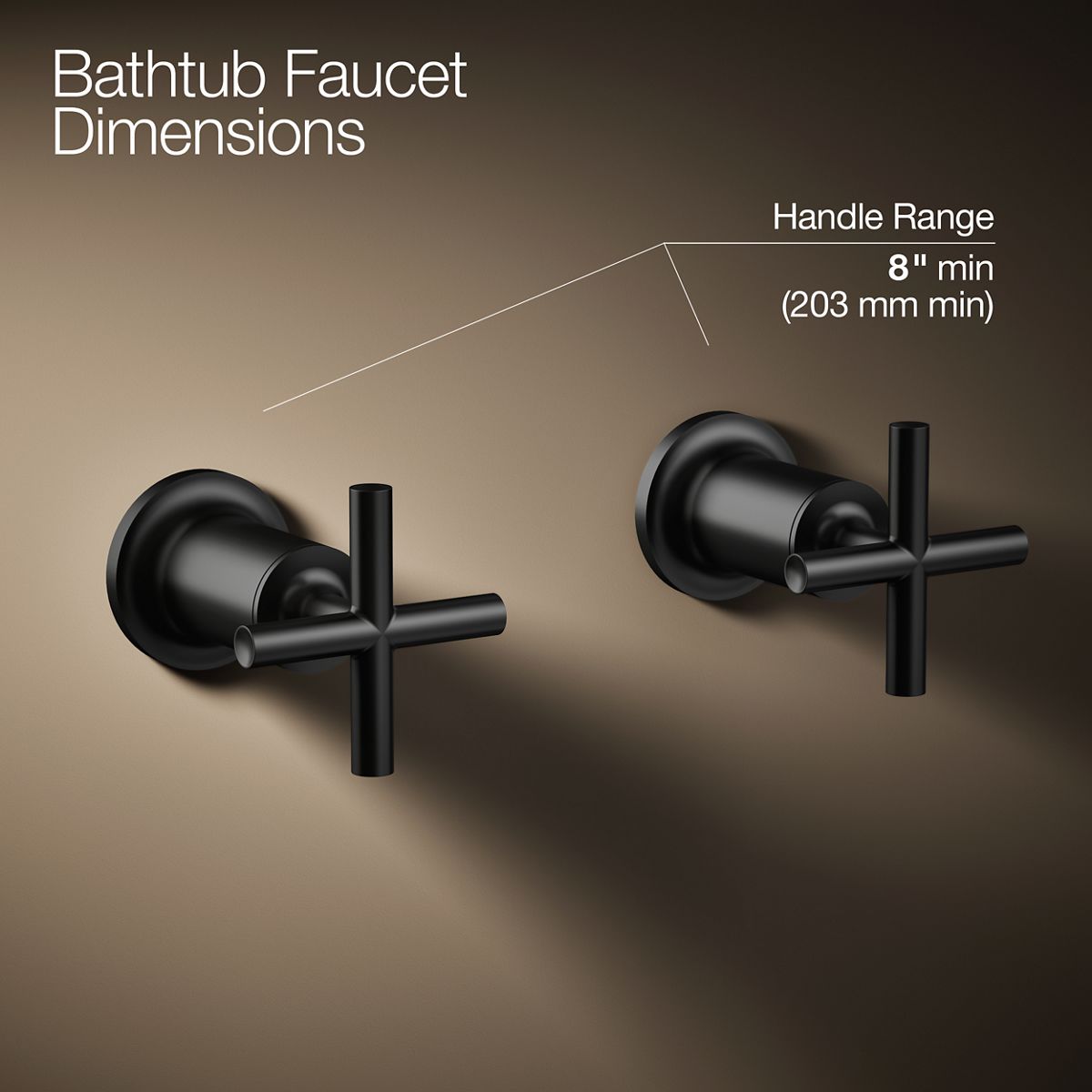 KOHLER Purist Deck- or wall-mount bath faucet handle trim with cross design