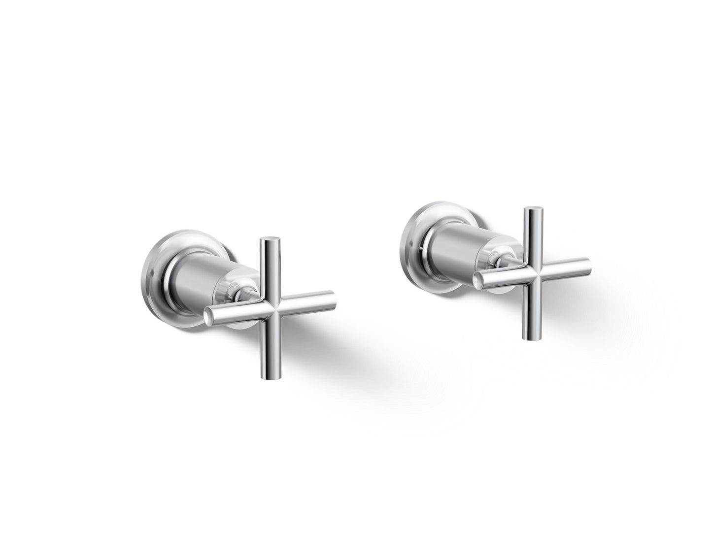 KOHLER Purist Deck- or wall-mount bath faucet handle trim with cross design