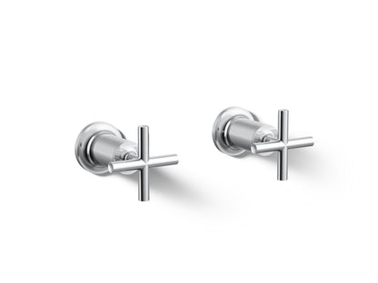 KOHLER Purist Deck- or wall-mount bath faucet handle trim with cross design