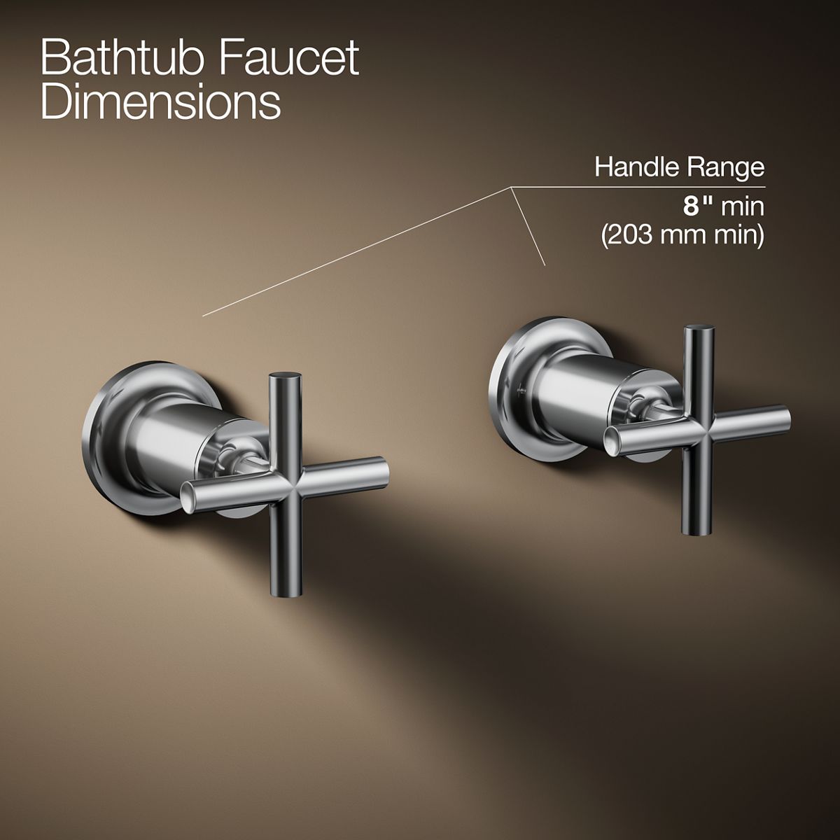 KOHLER Purist Deck- or wall-mount bath faucet handle trim with cross design