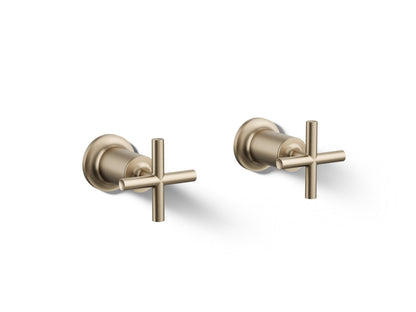 KOHLER Purist Deck- or wall-mount bath faucet handle trim with cross design