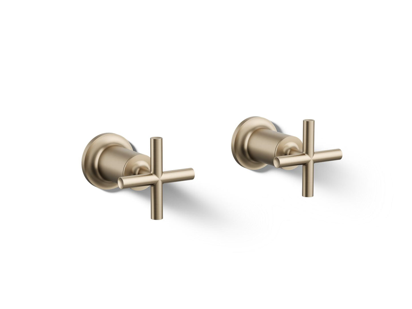 KOHLER Purist Deck- or wall-mount bath faucet handle trim with cross design