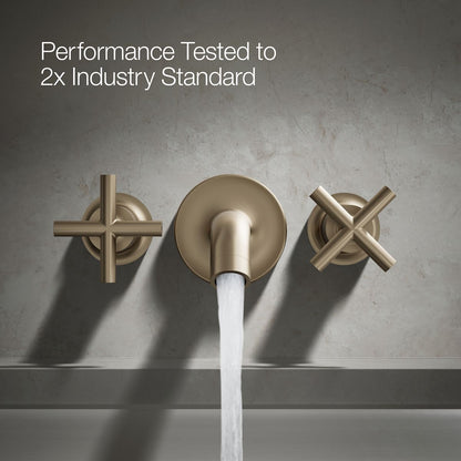 KOHLER Purist Deck- or wall-mount bath faucet handle trim with cross design