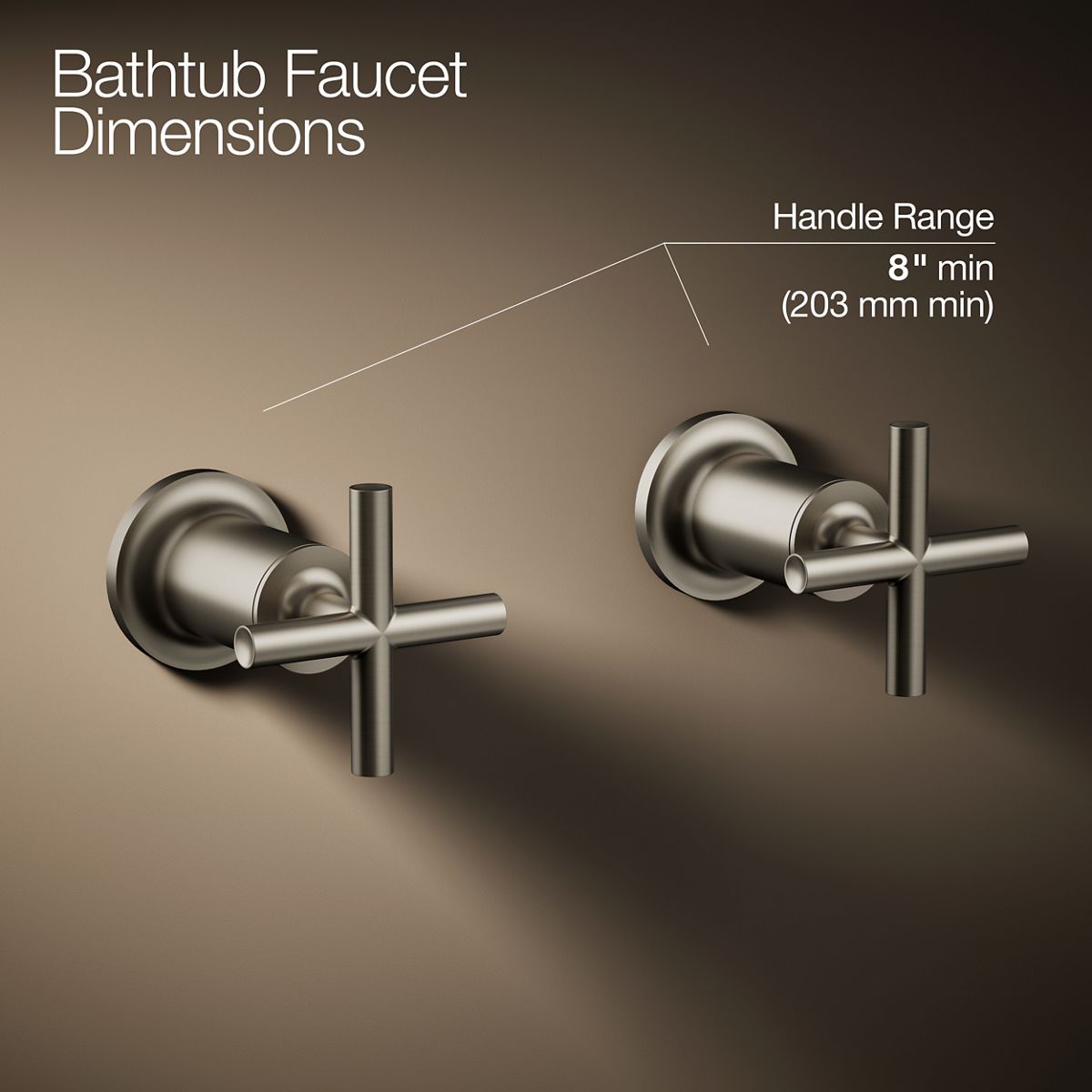 KOHLER Purist Deck- or wall-mount bath faucet handle trim with cross design