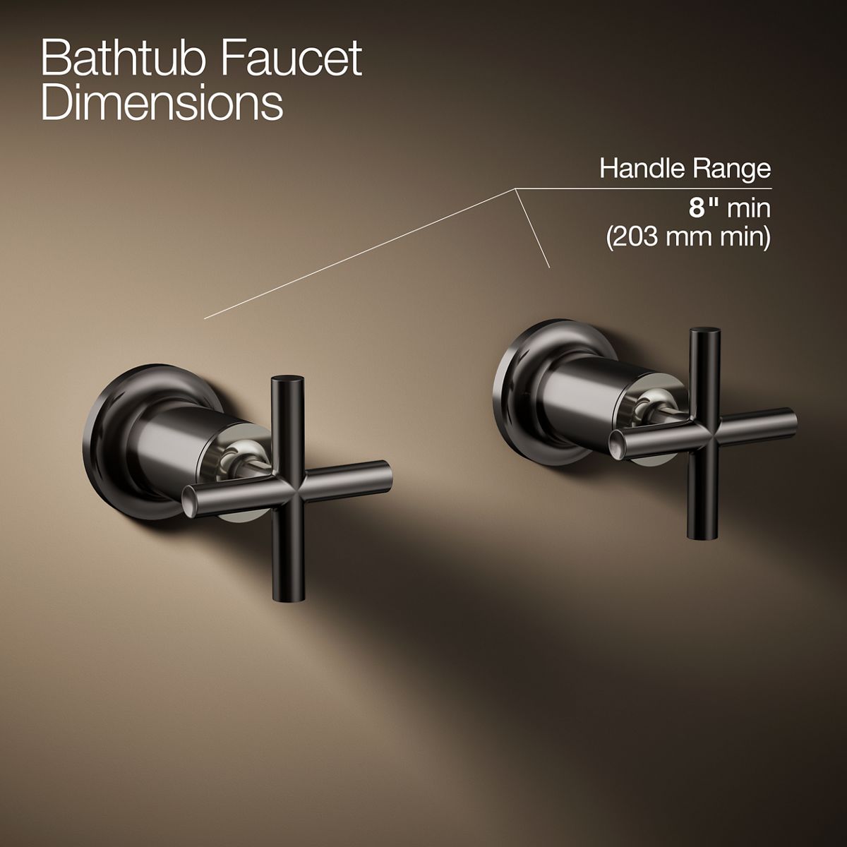 KOHLER Purist Deck- or wall-mount bath faucet handle trim with cross design