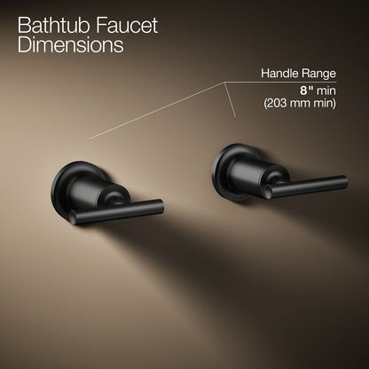 KOHLER Purist Deck- or wall-mount bath faucet handle trim with lever design