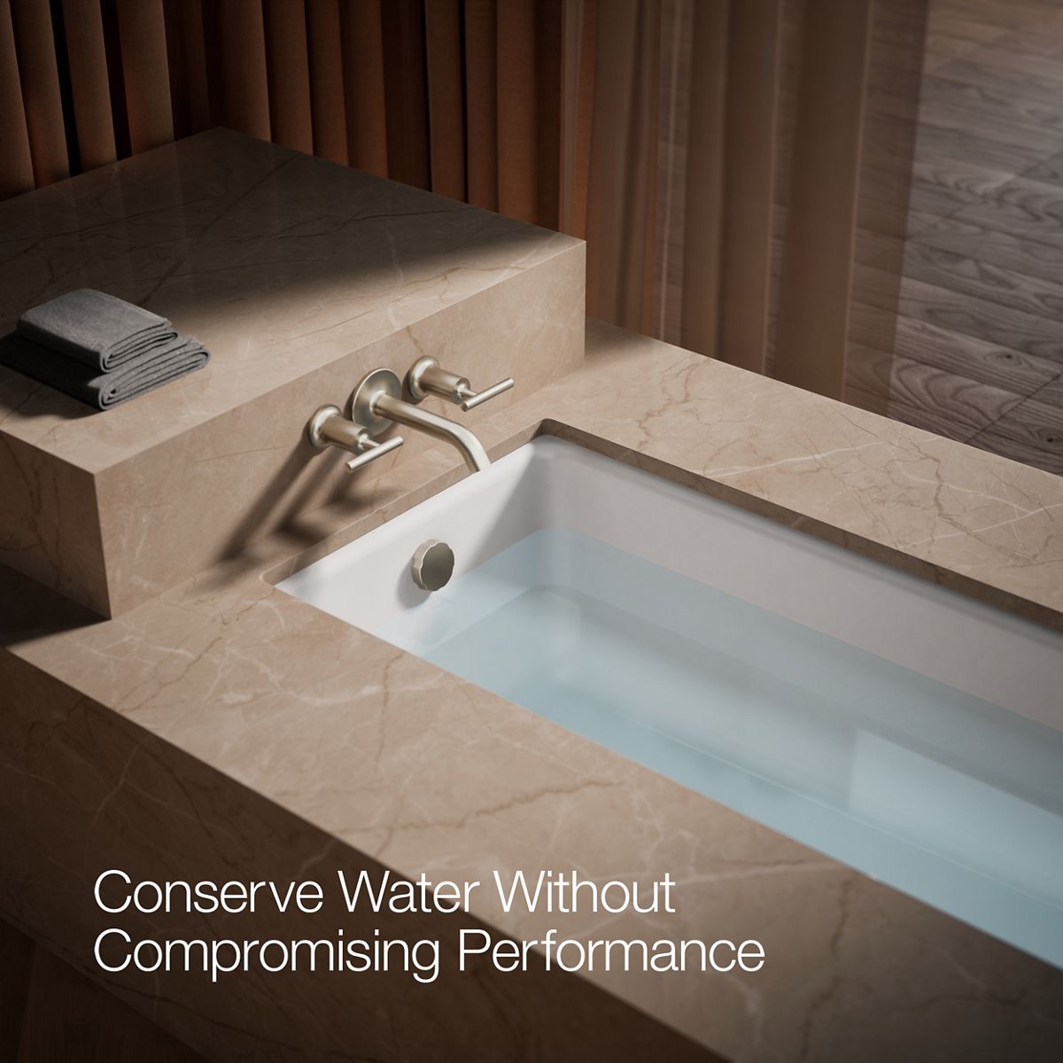 KOHLER Purist Deck- or wall-mount bath faucet handle trim with lever design