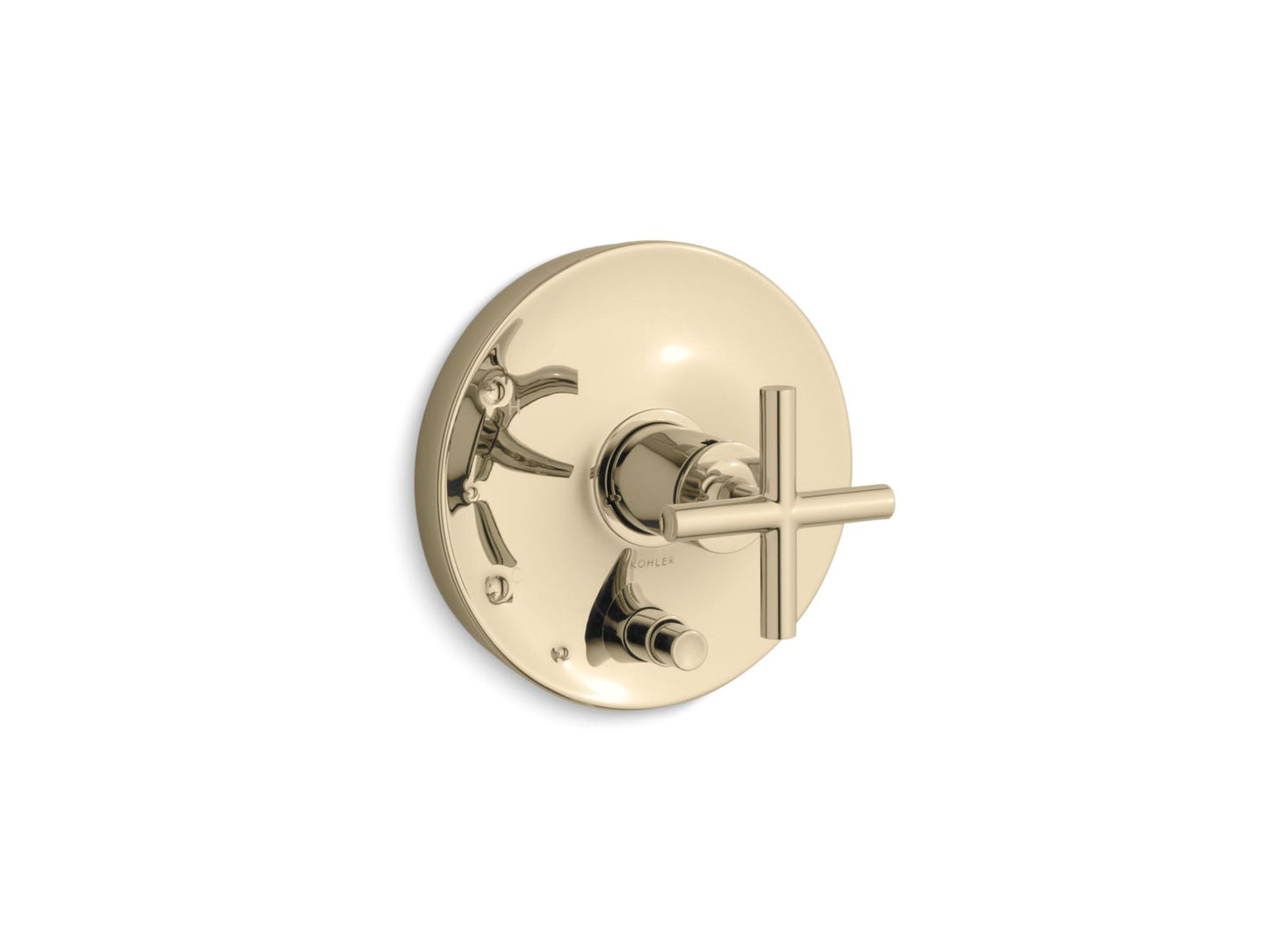 KOHLER Purist Rite-Temp valve trim with push-button diverter and cross handle