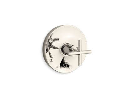 KOHLER Purist Rite-Temp valve trim with push-button diverter and cross handle