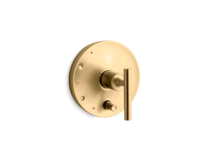 KOHLER Purist Rite-Temp valve trim with push-button diverter and lever handle