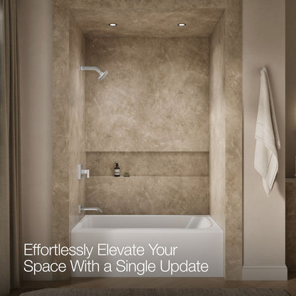 Up to 2 walls & multiple product categories visible, 1-point perspective