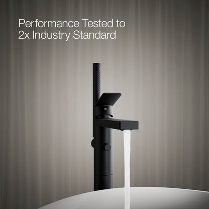 KOHLER K-T23492-4 Parallel Floor-mount bath filler trim with handshower