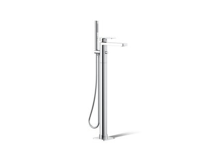 KOHLER K-T23492-4 Parallel Floor-mount bath filler trim with handshower