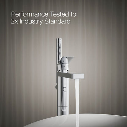 KOHLER K-T23492-4 Parallel Floor-mount bath filler trim with handshower
