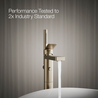 KOHLER K-T23492-4 Parallel Floor-mount bath filler trim with handshower