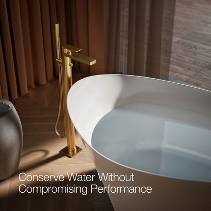 KOHLER K-T23492-4 Parallel Floor-mount bath filler trim with handshower