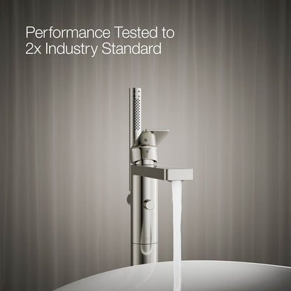 KOHLER K-T23492-4 Parallel Floor-mount bath filler trim with handshower