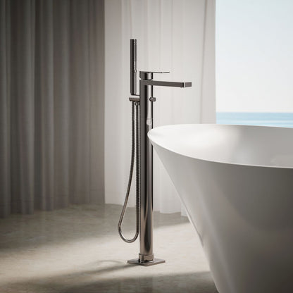KOHLER K-T23492-4 Parallel Floor-mount bath filler trim with handshower