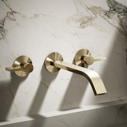 KOHLER Components Wall-mount bathroom sink faucet spout with Ribbon design, 1.2 gpm