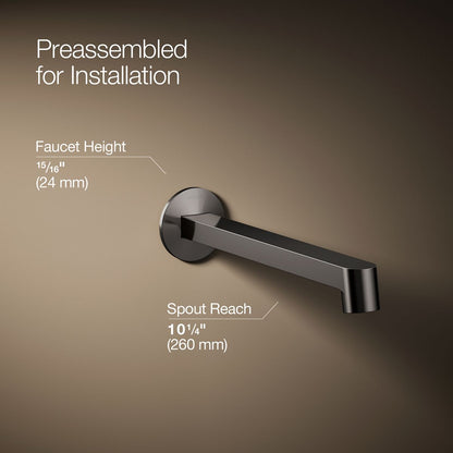 KOHLER Components Wall-mount bathroom sink faucet spout with Row design, 1.2 gpm