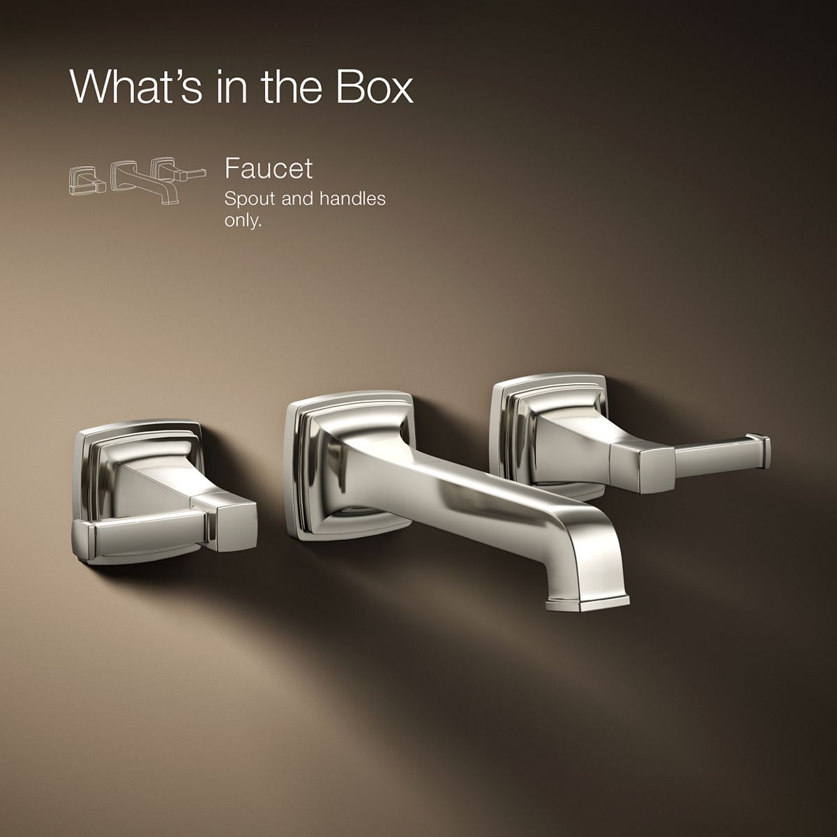 KOHLER K-T26432-4 Riff Wall-mount bathroom sink faucet trim, 1.2 gpm