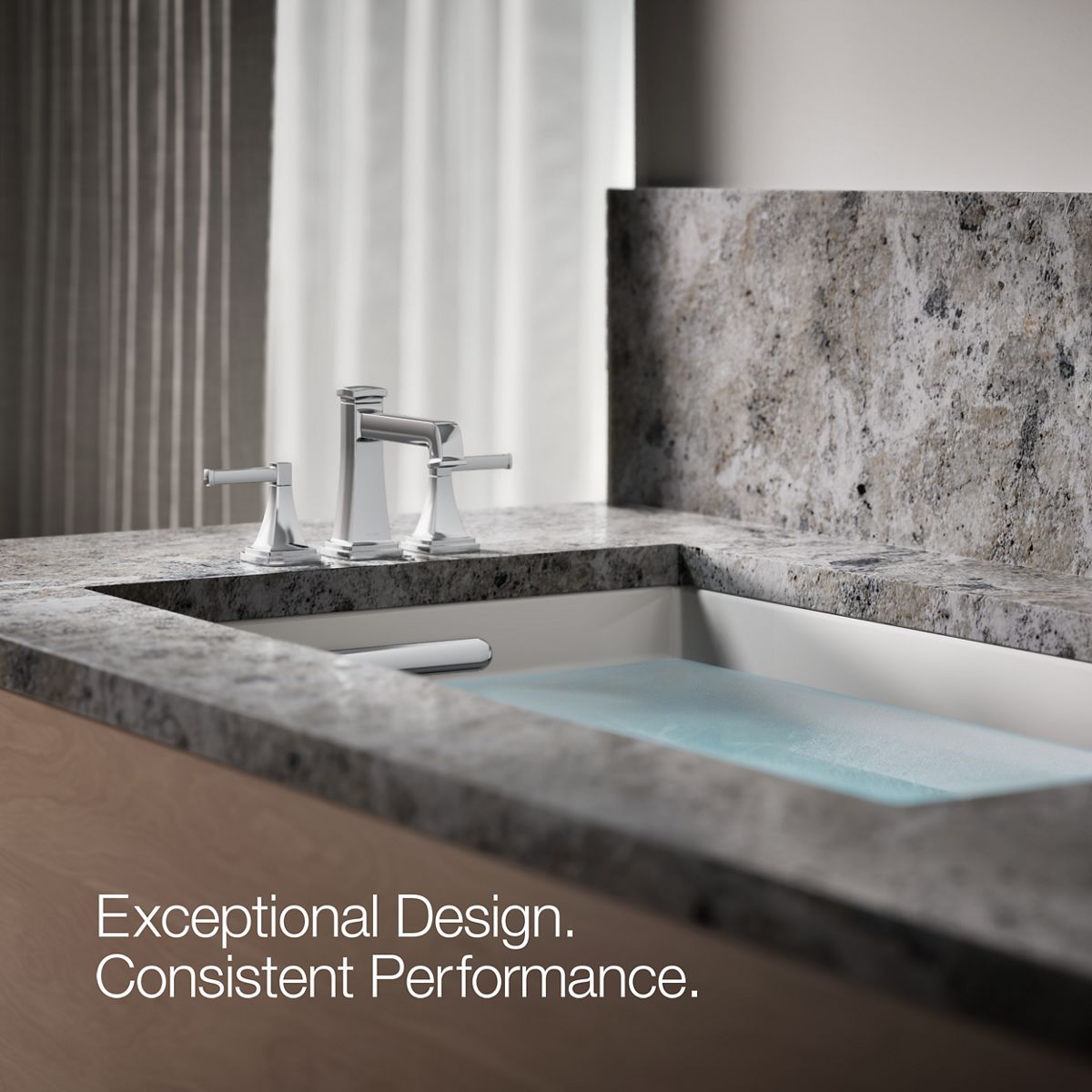 KOHLER K-T26436-4 Riff Deck-mount bath faucet trim with diverter