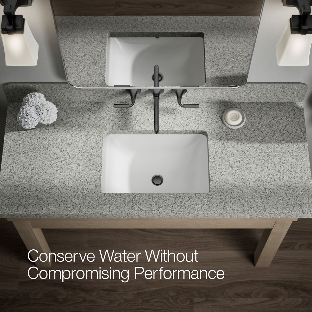 KOHLER K-T26439-4 Tone Wall-mount bathroom sink faucet trim, 1.2 gpm