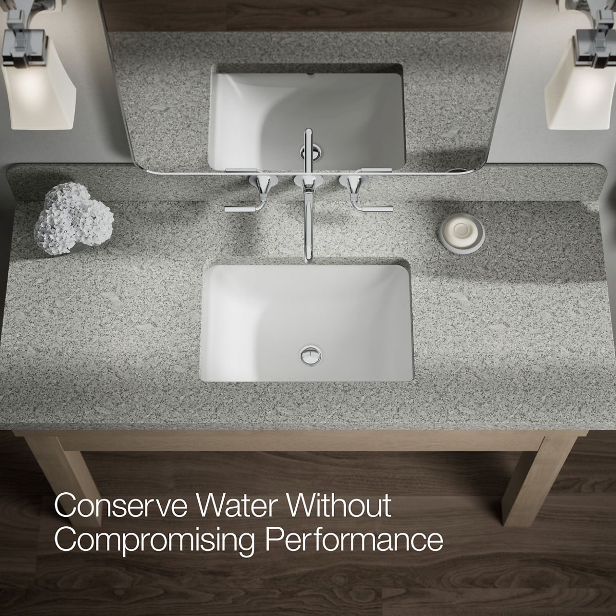 KOHLER K-T26439-4 Tone Wall-mount bathroom sink faucet trim, 1.2 gpm