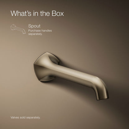 KOHLER K-T27011-ND Occasion Wall-mount bathroom sink faucet spout with Straight design, 1.2 gpm