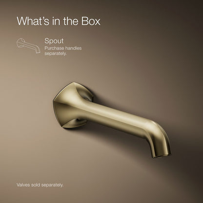 KOHLER K-T27011-ND Occasion Wall-mount bathroom sink faucet spout with Straight design, 1.2 gpm