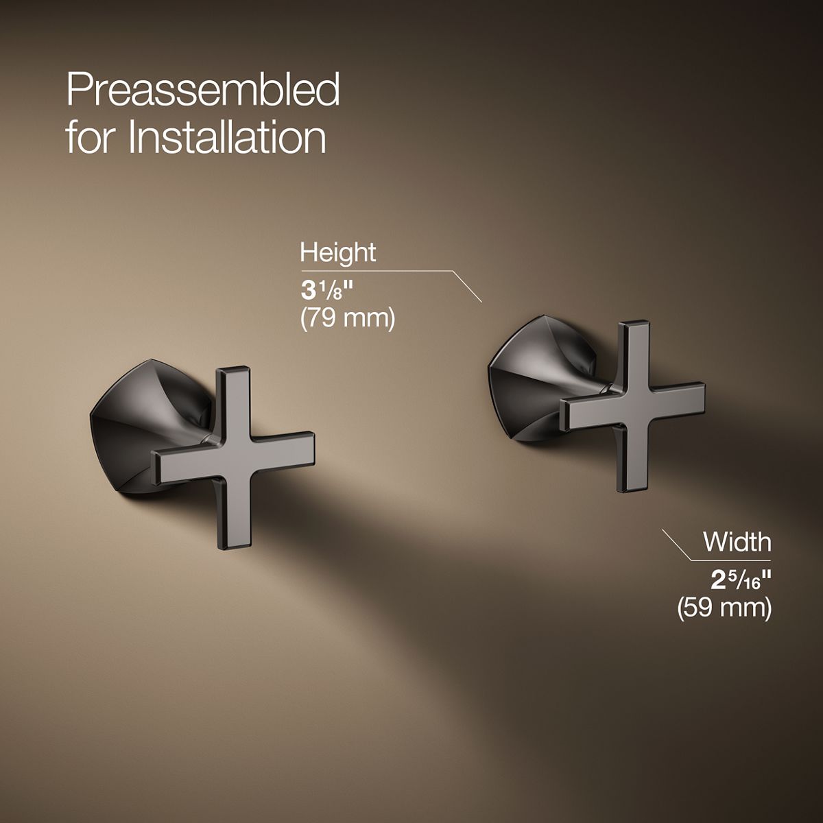 KOHLER K-T27013-3 Occasion Wall-mount bathroom sink faucet Cross handle trim, 1.2 gpm