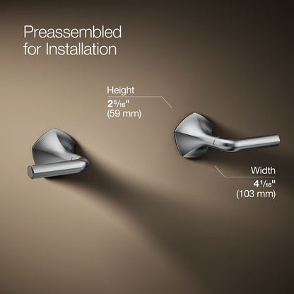 KOHLER K-T27013-4 Occasion Wall-mount bathroom sink faucet Lever handle trim, 1.2 gpm