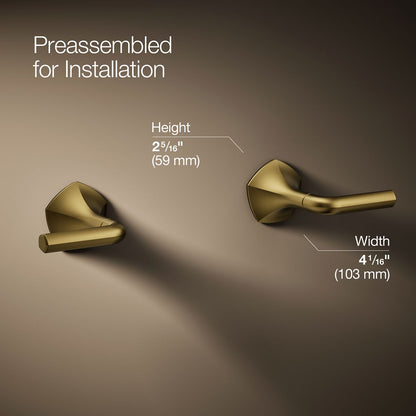KOHLER K-T27013-4 Occasion Wall-mount bathroom sink faucet Lever handle trim, 1.2 gpm