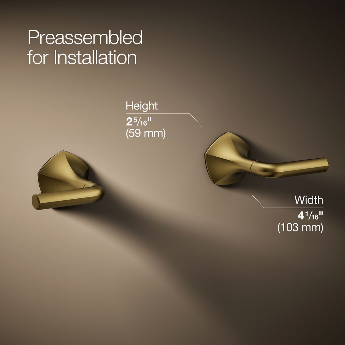 KOHLER K-T27013-4 Occasion Wall-mount bathroom sink faucet Lever handle trim, 1.2 gpm