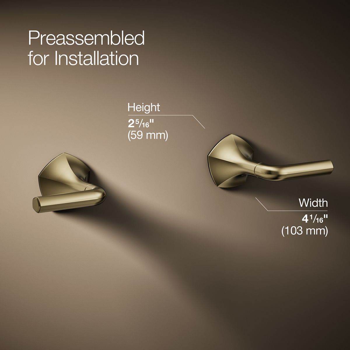 KOHLER K-T27013-4 Occasion Wall-mount bathroom sink faucet Lever handle trim, 1.2 gpm