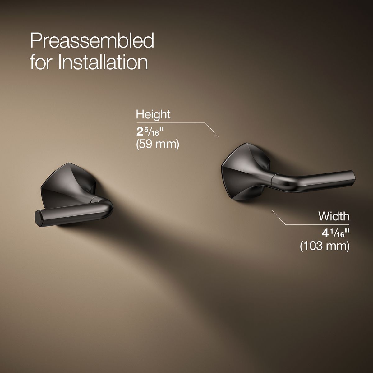 KOHLER K-T27013-4 Occasion Wall-mount bathroom sink faucet Lever handle trim, 1.2 gpm