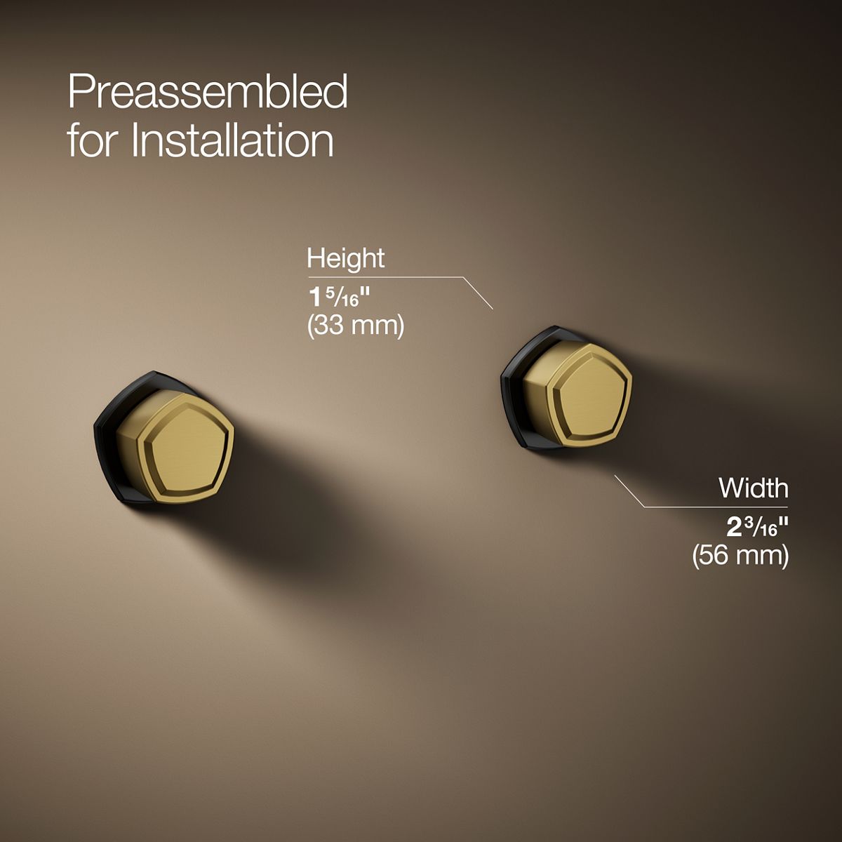 KOHLER K-T27013-9 Occasion Wall-mount bathroom sink faucet Knob handle trim, 1.2 gpm