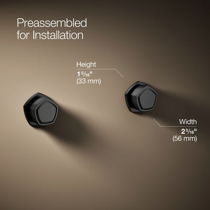 KOHLER K-T27013-9 Occasion Wall-mount bathroom sink faucet Knob handle trim, 1.2 gpm