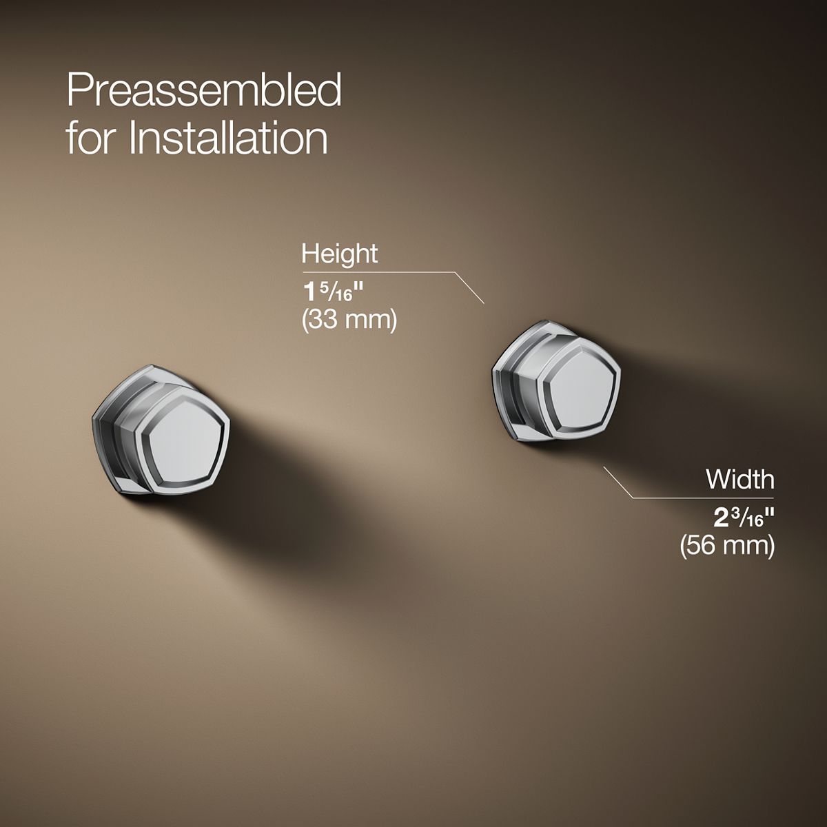 KOHLER K-T27013-9 Occasion Wall-mount bathroom sink faucet Knob handle trim, 1.2 gpm