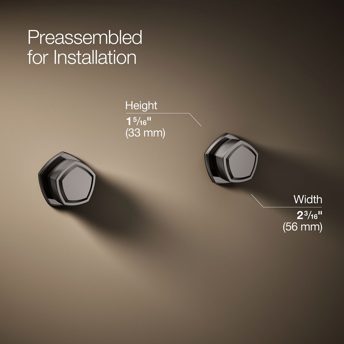 KOHLER K-T27013-9 Occasion Wall-mount bathroom sink faucet Knob handle trim, 1.2 gpm