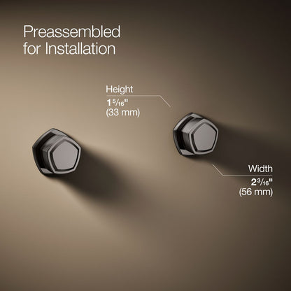 KOHLER K-T27013-9 Occasion Wall-mount bathroom sink faucet Knob handle trim, 1.2 gpm